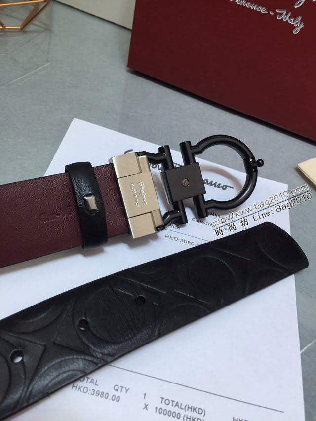 菲拉格慕男士皮帶 Ferragamo雙面牛皮腰帶  jjp2170